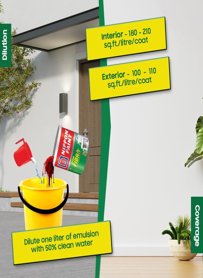 Nippon Paint طلاء نيبون أتوم فايبر 2 في 1 داخلي وخارجي (لون أصفر ديستني، 4 لتر) - Image 3
